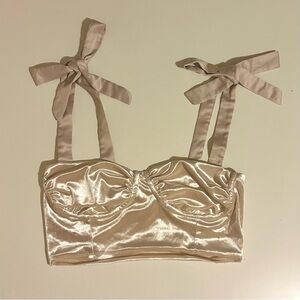 Garage Cream Velvet Tank Top